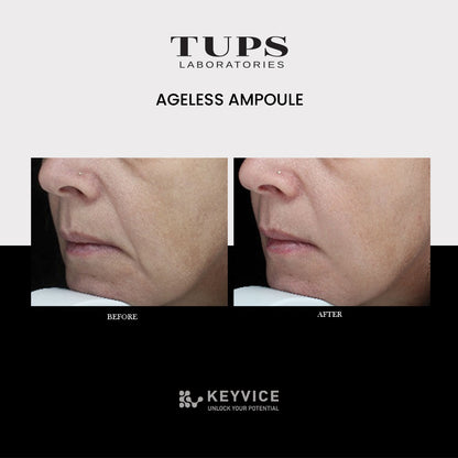 TUPS SKINCARE LINEUP- Ageless Ampoule before and after