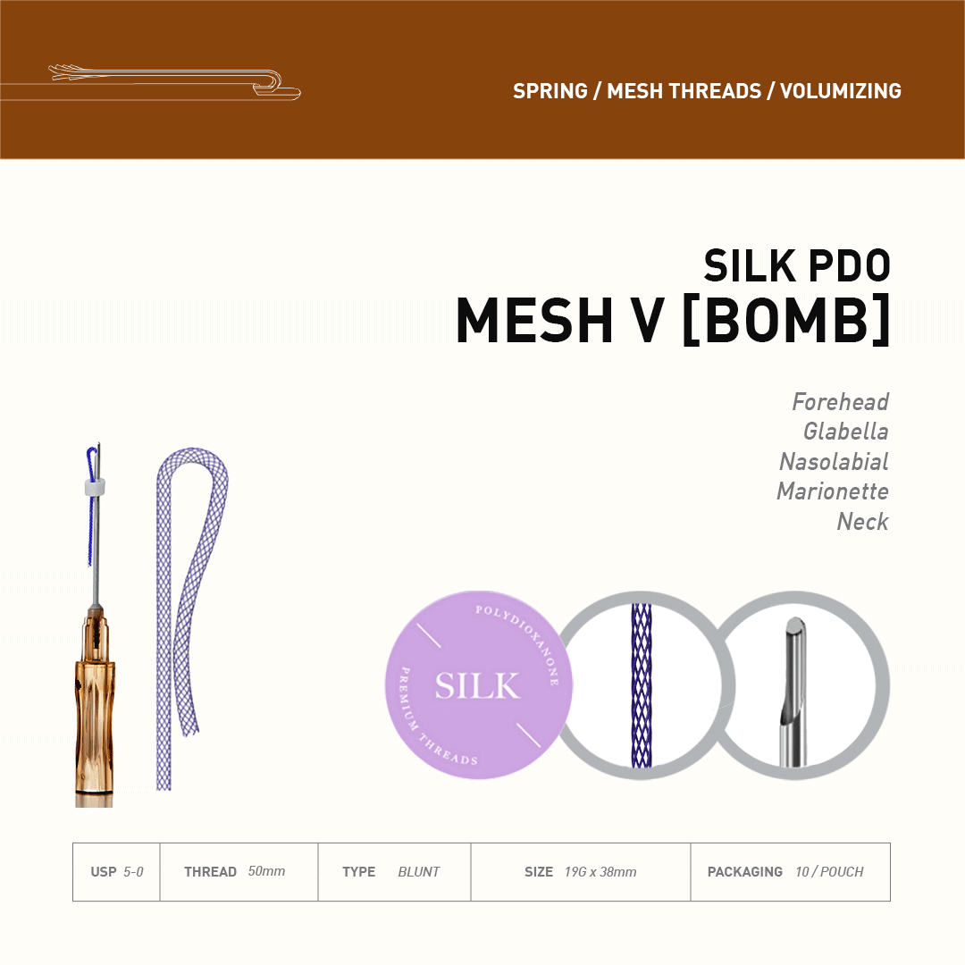 Silk PDO Mesh V Threads | Volume Restoration & Deep Wrinkle Treatment ...